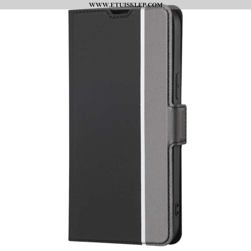 Skórzany Futerał do Xiaomi Redmi Note 12 Pro Fajny Dwukolorowy